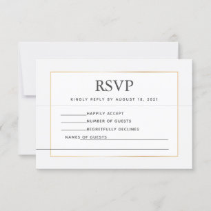Einfache elegante Gold UAWG & Song Request Card Save The Date