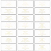 Einfache elegante Gold Wedding Guest Address Label (Vorderseite)