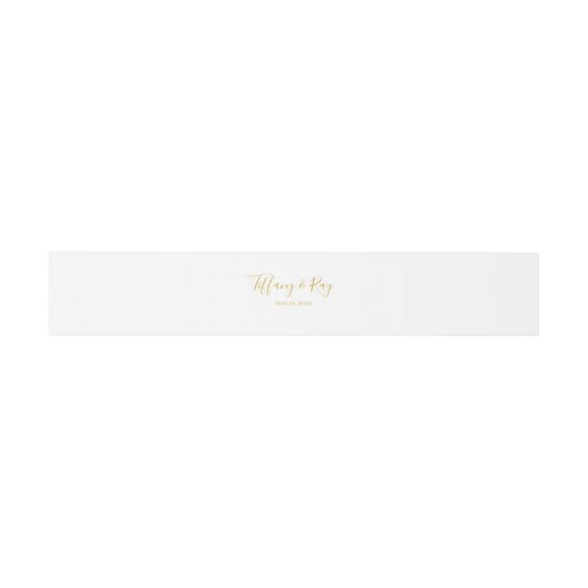 Einfache elegante Gold Wedding Invitation Bly Band (Flach)