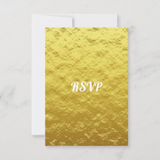 Einfache elegante Gold Wedding RSVP Karte (Vorderseite)