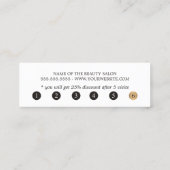 Einfache Elegante Gold Weißer Streifen Schönheit Treuekarte (Rückseite)