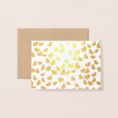 Einfache Elegante Golden Hearts Valentinstag Folienkarte (Vorderseite mit Umschlag)