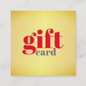 Einfache elegante Golden Red-Gift-Karte Rabattkarte (Vorderseite)
