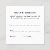 Einfache elegante Golden Red-Gift-Karte Rabattkarte (Rückseite)