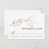 Einfache, elegante, goldene Antwort (Vorne/Hinten)