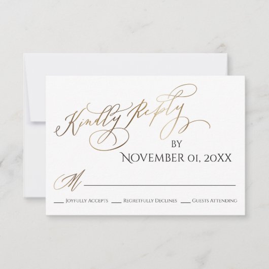 Einfache, elegante, goldene Antwort (Vorderseite)