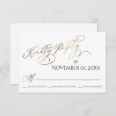 Einfache, elegante, goldene Antwort (Vorne/Hinten)