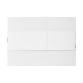 Einfache Elegante Goldene Initialen Hochzeit Einladungsbanderole (Rückseitenbeispiel)