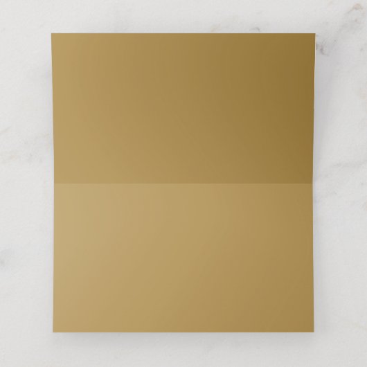 Einfache Elegante Goldene Initialen Hochzeit Platz Platzkarte (Innenseite Aufgefaltet)