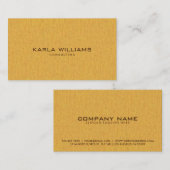 Einfache Elegante goldene Textur Hintergrund Visitenkarte (Vorne/Hinten)