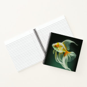 Einfache elegante Goldfisch-Digitalkunst Notizblock