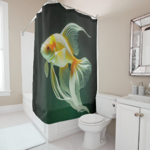 Einfache Elegante Goldfish Digitale Kunstwerke Duschvorhang