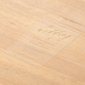 Einfache, elegante Goldkalligraphie Acryleinladungen (Ablage )