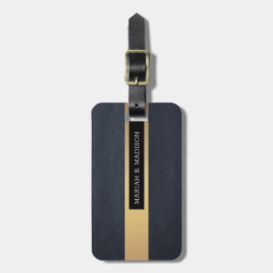 Einfache elegante Goldmetall-mit Monogramm Bezeich Gepäckanhänger