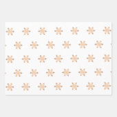 Einfache, elegante Goldschneeflocken Weihnachten Geschenkpapier Set (Vorderseite)