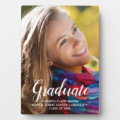 Einfache Elegante Graduate Foto Class Year Fotoplatte (Vorderseite)