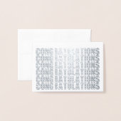 Einfache Elegante Gratulation Folienkarte (Vorderseite mit Umschlag)