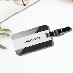 Einfache elegante graue IMITATE SilberGepäckmarke Gepäckanhänger