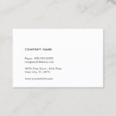 Einfache elegante graue Imitate Silberreiher Anwal Visitenkarte (Rückseite)