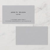 Einfache, elegante, graue Visitenkarten. Visitenkarte (Vorne/Hinten)