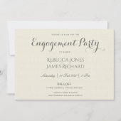 EINFACHE ELEGANTE GRAUTYPOGRAFIE-VERLOBUNG EINLADUNG (Vorderseite)