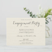 EINFACHE ELEGANTE GRAUTYPOGRAFIE-VERLOBUNG EINLADUNG (Stehend Vorderseite)