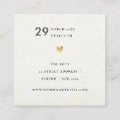 EINFACHE ELEGANTE GRAUTYPOGRAFISCHE BREITE QUADRATISCHE VISITENKARTE (Rückseite)