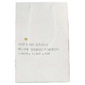 EINFACHE ELEGANTE GRAUTYPOGRAFISCHE BREITTEXTE MITTLERE GESCHENKTÜTE (Vorderseite)