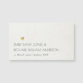 EINFACHE ELEGANTE GRAUTYPOGRAPHIE SAVE THE DATE MAGNETKARTE (Vorderseite)