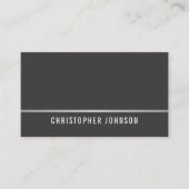 Einfache Elegante Gray Imitate Silver Line Consult Visitenkarte (Vorderseite)