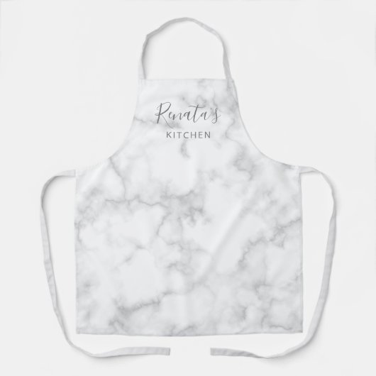 Einfache Elegante Gray Marble Moderne Schürze (Vorderseite)