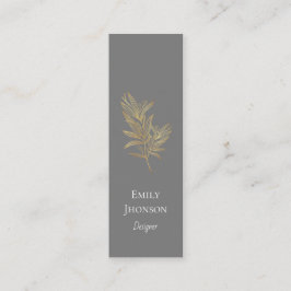 Einfache elegante Gray Mini Business Card Visitenkarte
