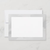 Einfache Elegante Gray Wedding Dankeskarte (Rückseite)