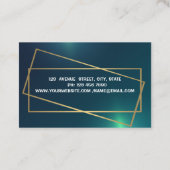 Einfache Elegante Green Golden Yoga Instruktor Visitenkarte (Rückseite)