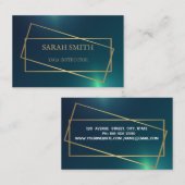 Einfache Elegante Green Golden Yoga Instruktor Visitenkarte (Vorne/Hinten)