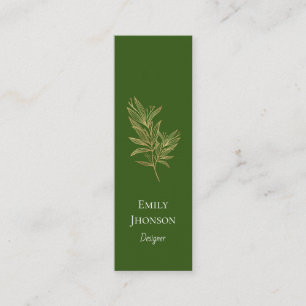 Einfache elegante Green Mini Business Card Visitenkarte