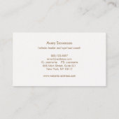 Einfache Elegante Grüne Bambus Natur Health Wellne Visitenkarte (Rückseite)