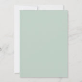 Einfache Elegante Grüne Blumenstube Einladung (Rückseite)
