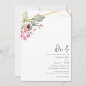 Einfache Elegante Grüne Hochzeit Einladung (Vorderseite)