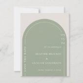 Einfache Elegante Grüne Hochzeit Sichern Sie das D (Vorderseite)