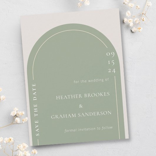 Einfache Elegante Grüne Hochzeit Sichern Sie das D