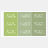 Einfache Elegante Grüne Minimale Fügen Sie Ihre Na Etiketten (Blatt)