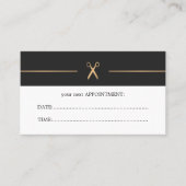 Einfache Elegante Haar Stillistische Terminkarte (Vorderseite)