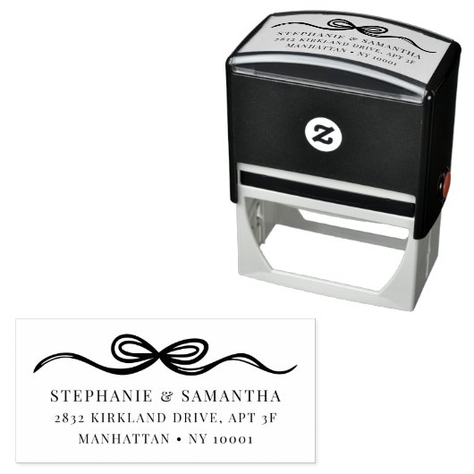 Einfache Elegante Hand Drawn Bow Permastempel (Beispiel)