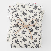 Einfache elegante Hand Drawn Floral Geschenkwrap Geschenkpapier Set (Beispiel)