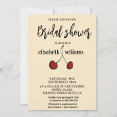 Einfache, elegante Hand gezeichnet whimsy roter Ki Einladung (Vorderseite)