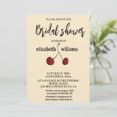 Einfache, elegante Hand gezeichnet whimsy roter Ki Einladung (Stehend Vorderseite)