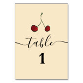 Einfache, elegante Hand gezeichnet whimsy roter Ki Tischnummer (Rückseite)