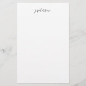 Einfache, elegante Hand Letted Script Name Office Briefpapier (Vorderseite)