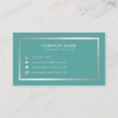 Einfache elegante handgeschriebene Kalligrafie Visitenkarte (Rückseite)